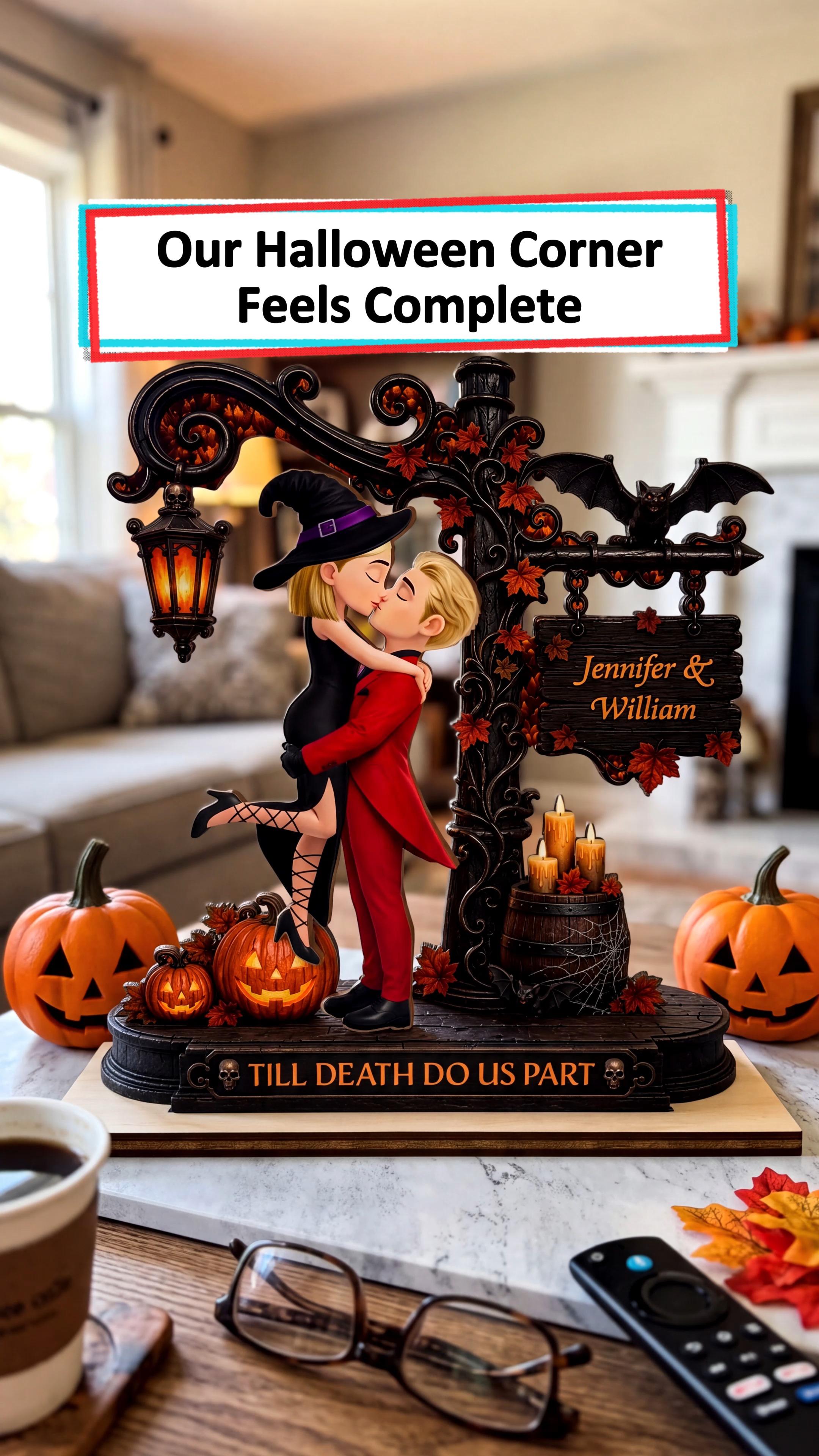 Wander Prints Unique Gift Facebook ad: Our Halloween corner finally feels complete with this…