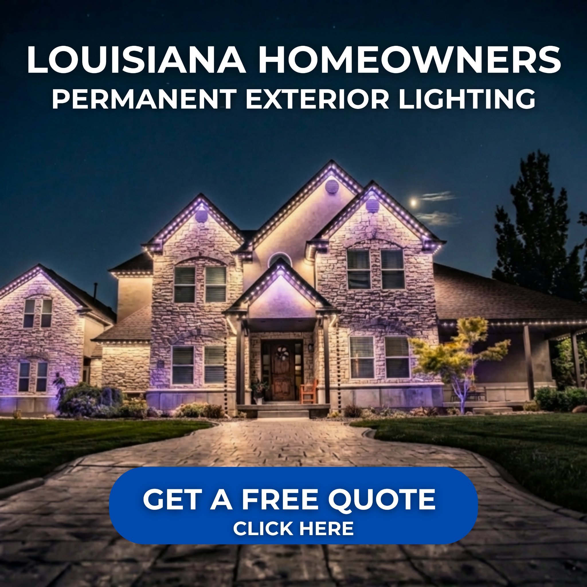 WhoDat Permanent Lighting Facebook ad: Transform Your Home's Exterior With Permanent Lighting