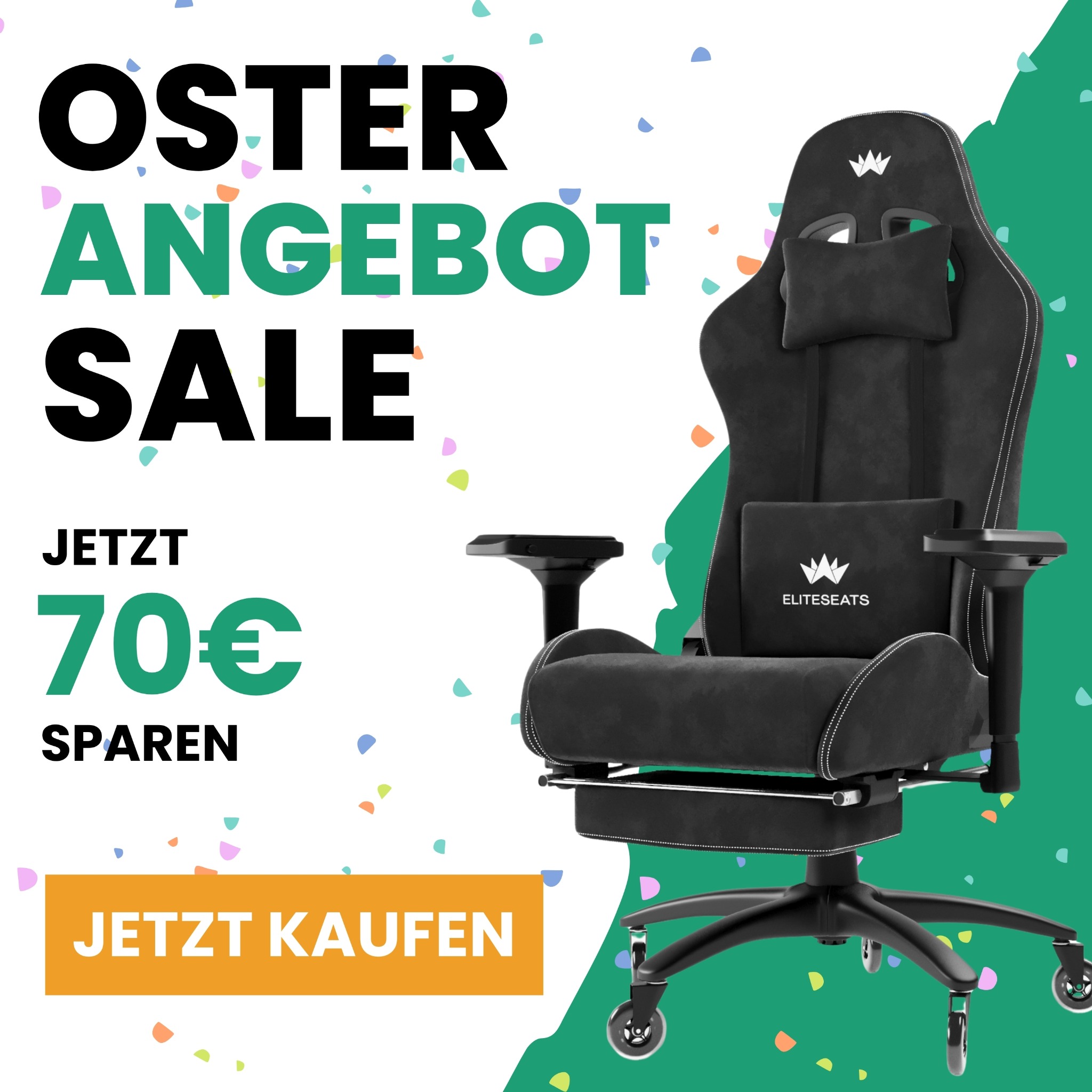 Eliteseats Facebook ad: Nur zu Ostern und nur solange der Vorrat reicht