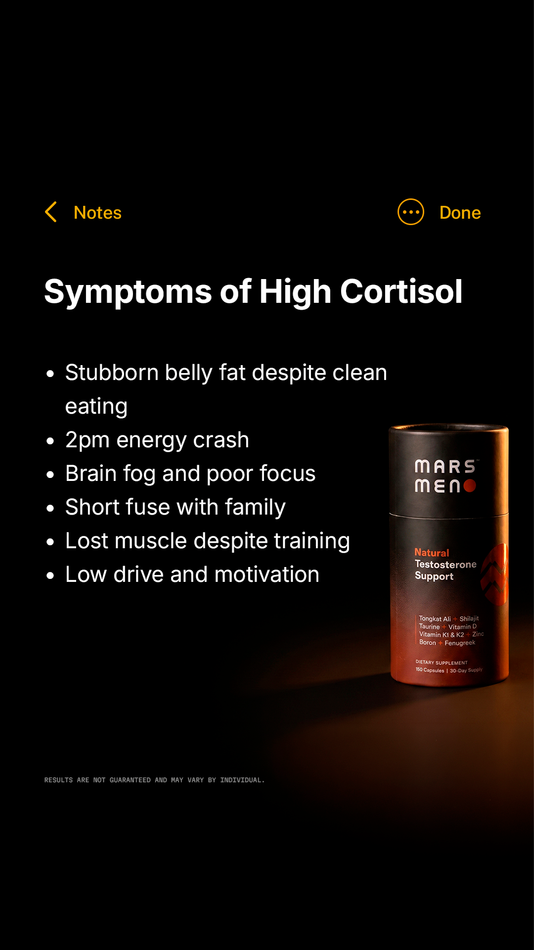 Mars Men Facebook ad