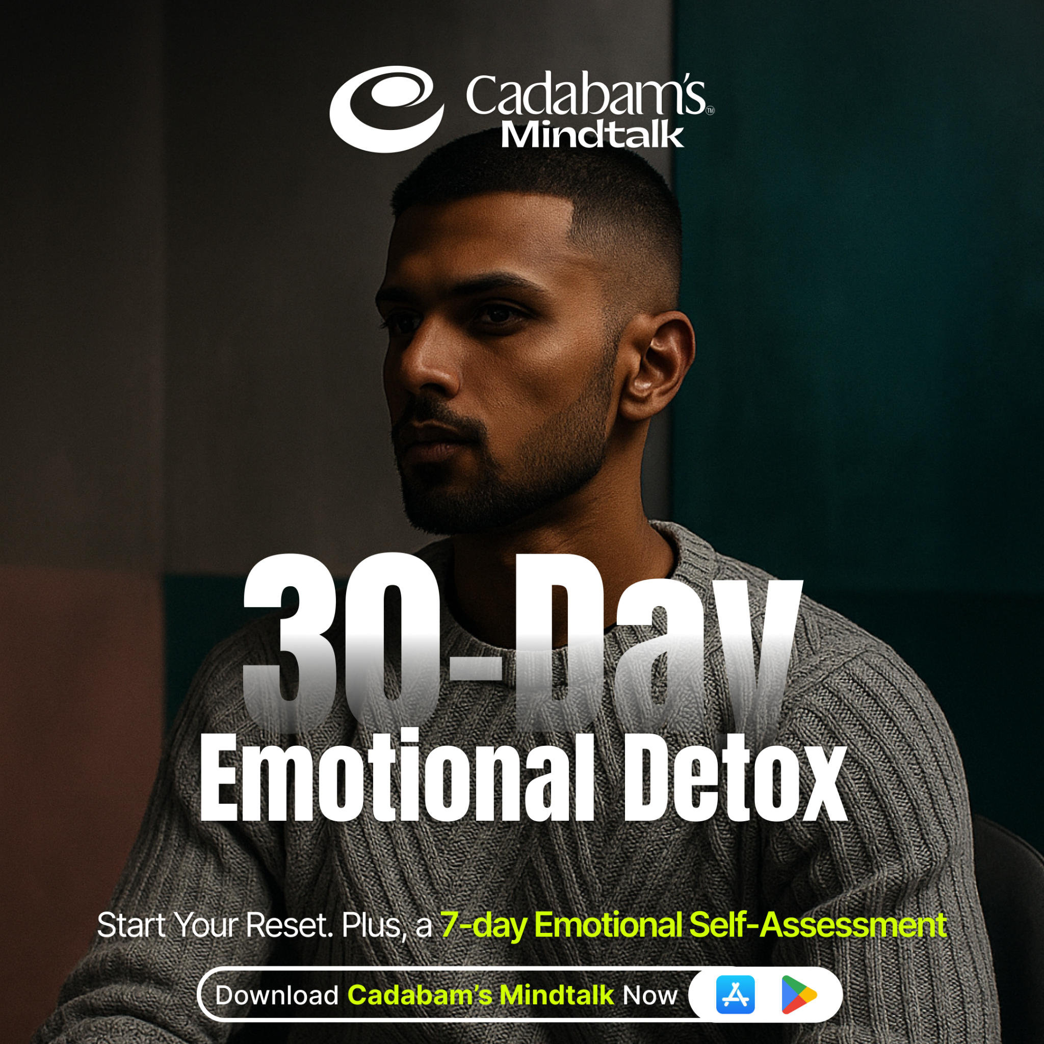 Mindtalk Facebook ad: Detox your feelings with daily Self-Assessment Journey