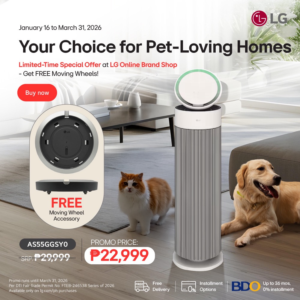 LG Global Facebook ad: Fresh air, happy pets, and effortless comfort, the…