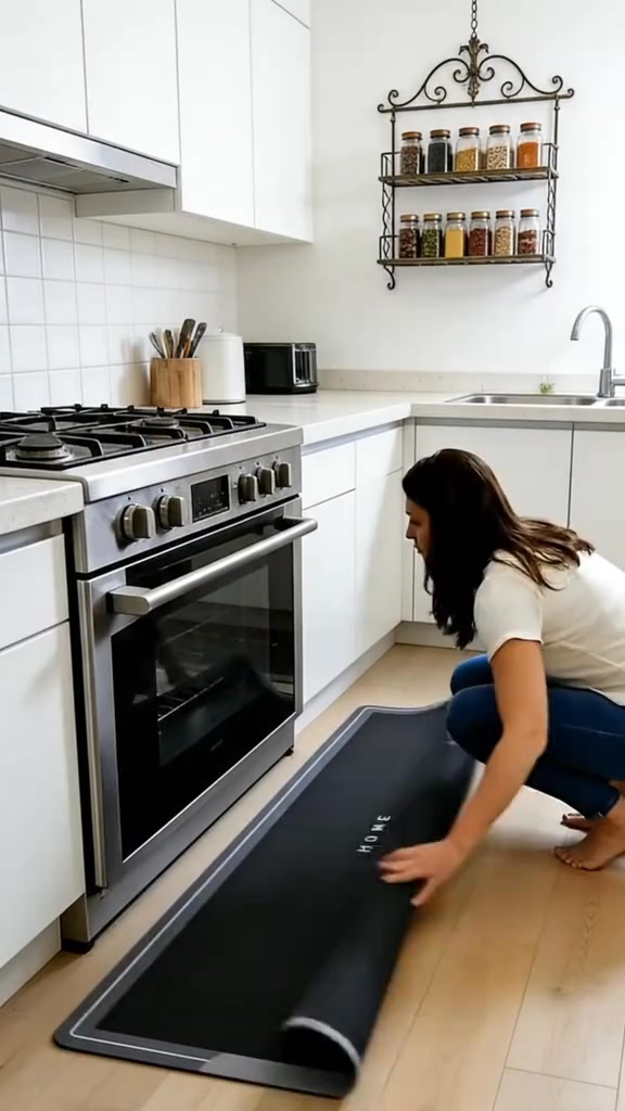 Rablaisie cool Facebook ad: Anti-Slip Kitchen Mat: Where Style Meets Function!