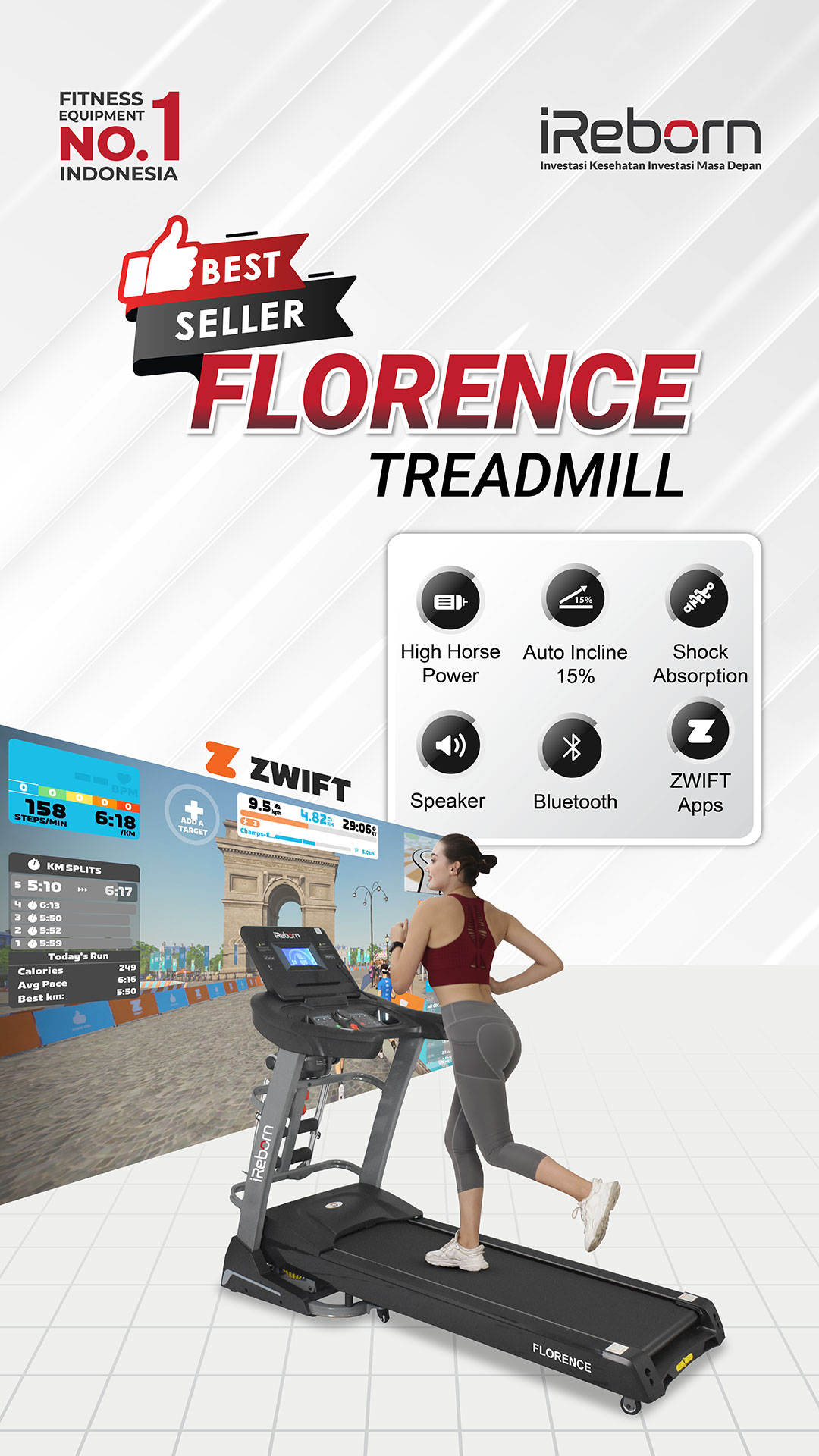 IReborn Fitness Bandung Facebook ad from Apr 30, 2025
