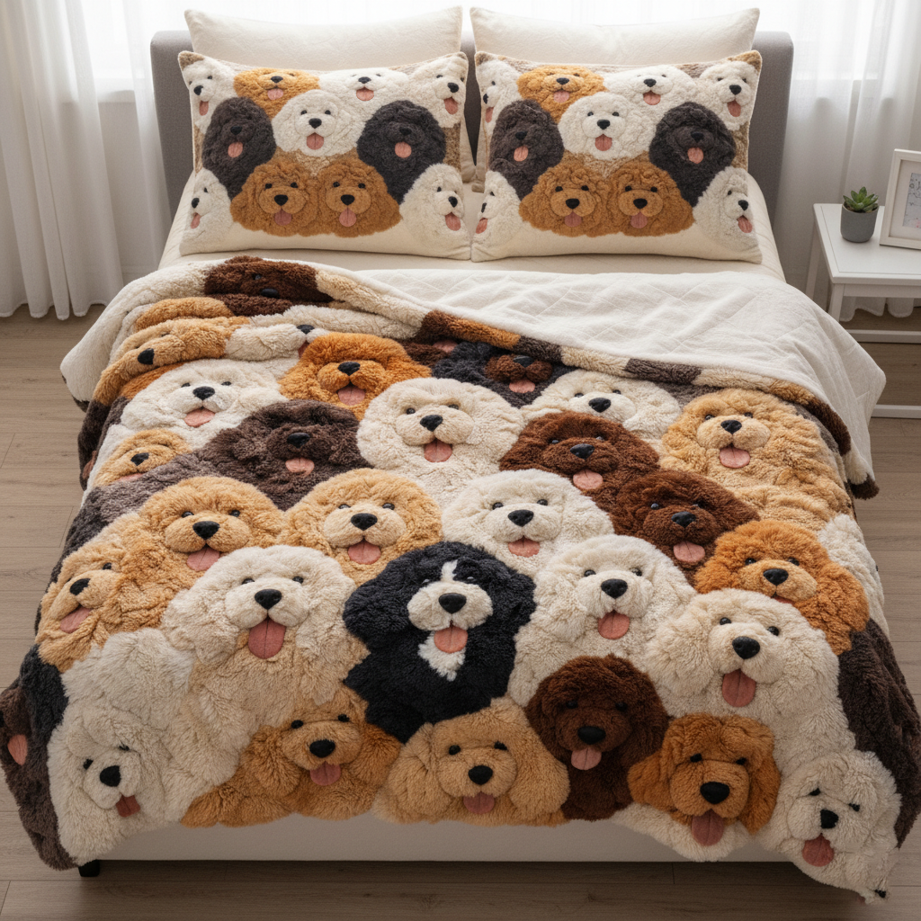 Kornae Facebook ad: Goldendoodle WJ0303001CL Faux Fur Throw Blanket
