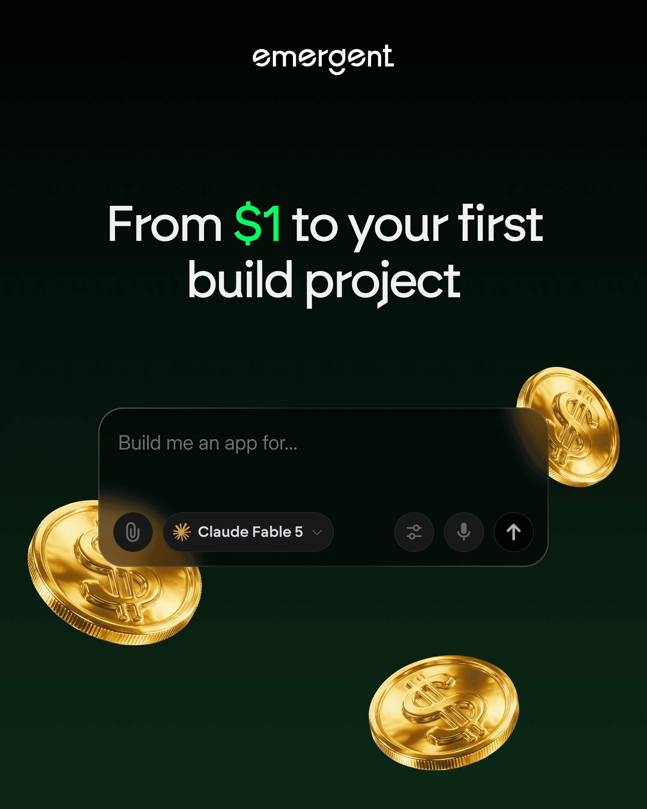 Emergent Labs Facebook ad: Your idea deserves to be online