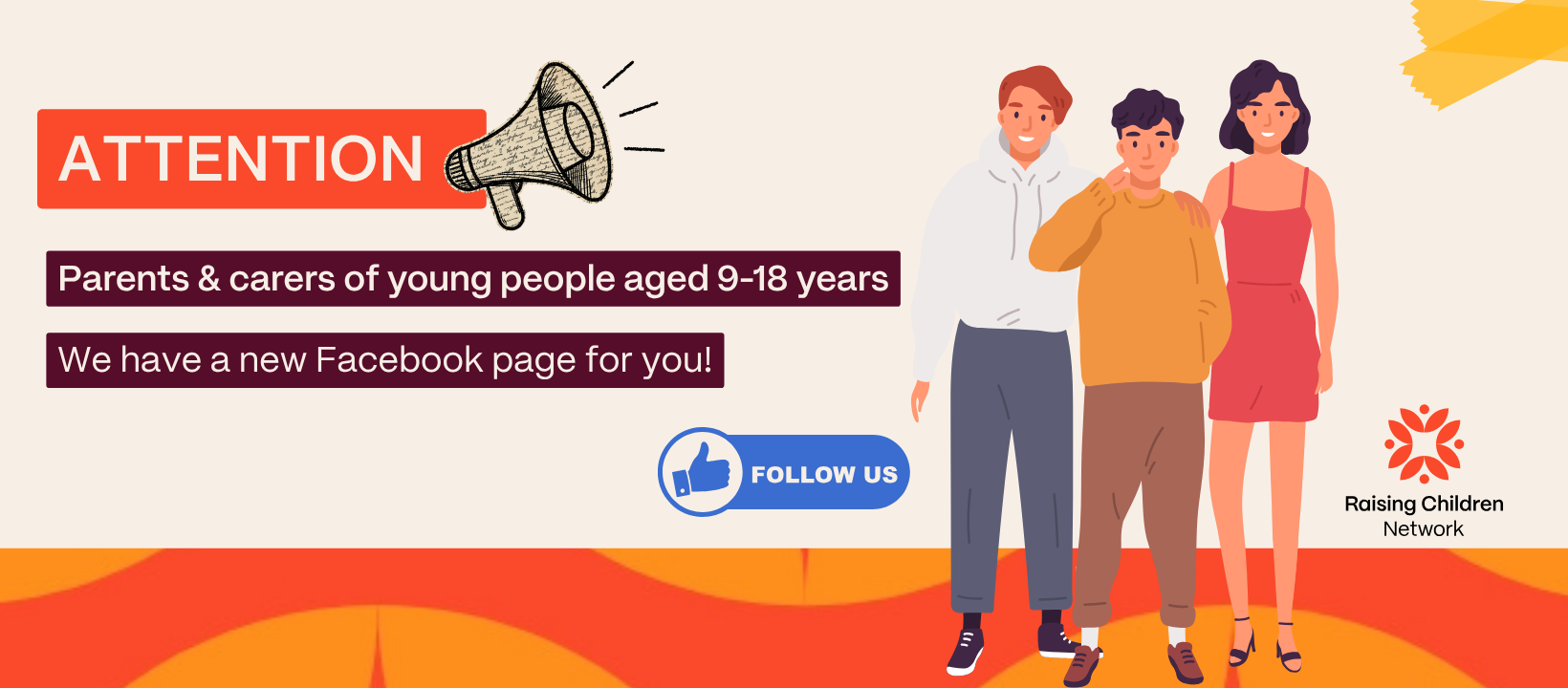 Raising Children Network 9-18 Facebook ad: Your parenting guide for 9-18 yrs
