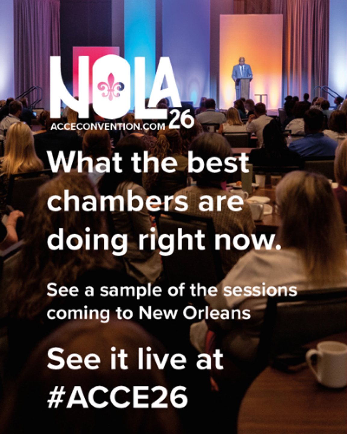Association of Chamber of Commerce Executives Facebook ad: Join Your Chamber Peers in New Orleans