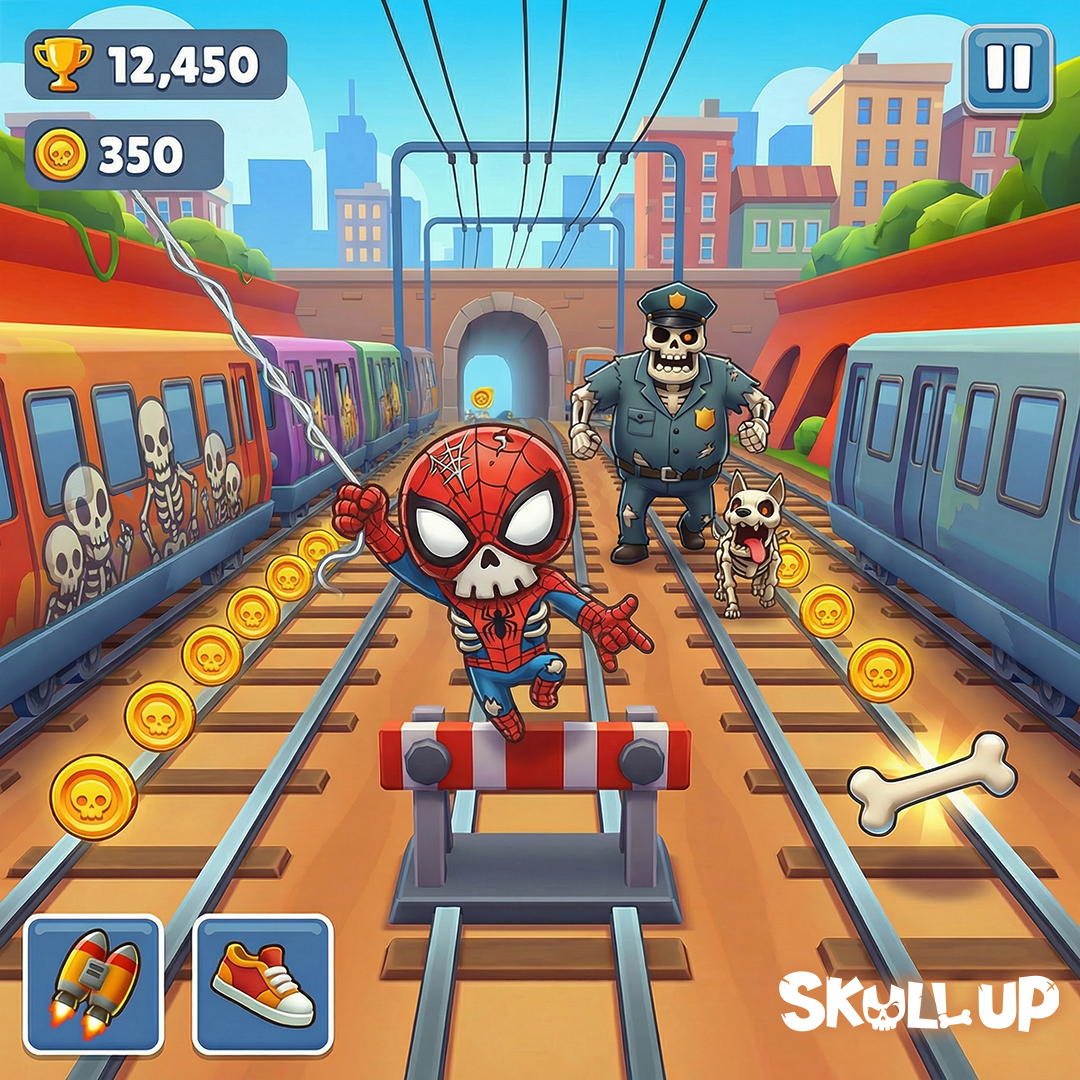 Skull up Facebook ad: Die, retry, SKULL UP