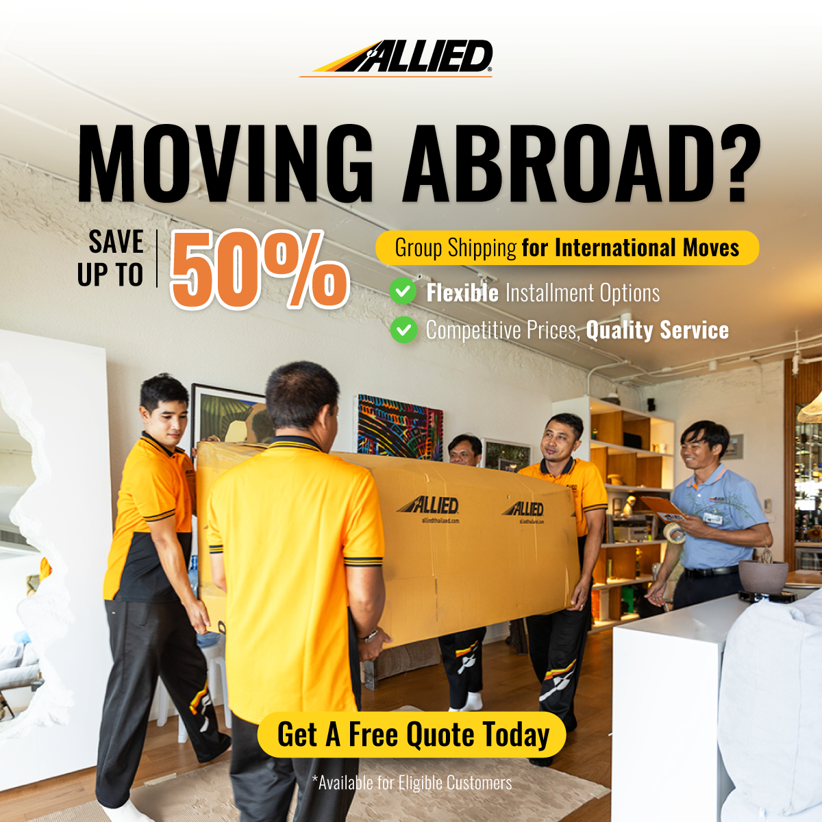 Allied Moving Services Thailand Facebook ad