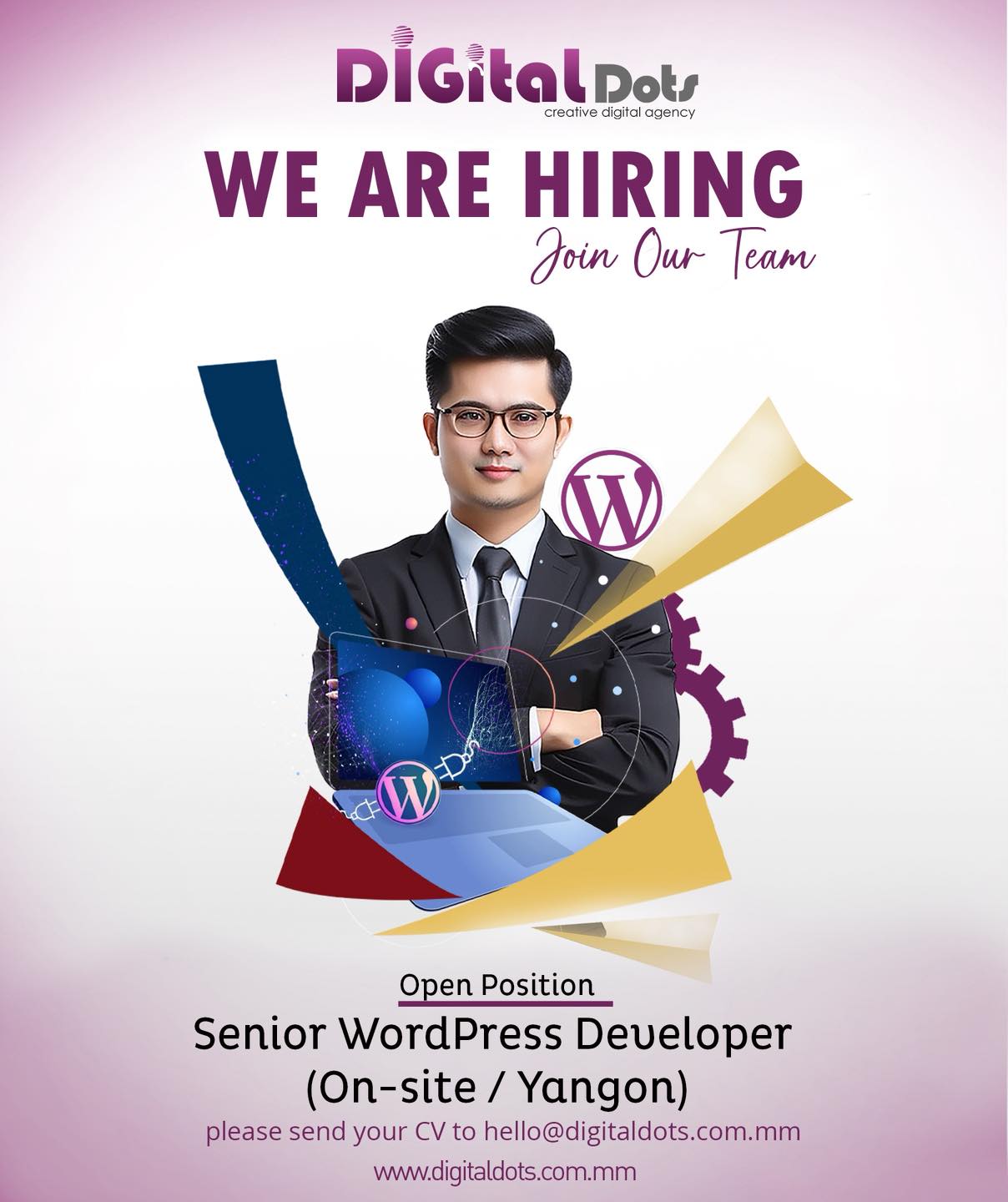 Digital Dots Facebook ad: Wordpress Developer အလိုရှိသည် (လစာကောင်းမွန်ရမည်)