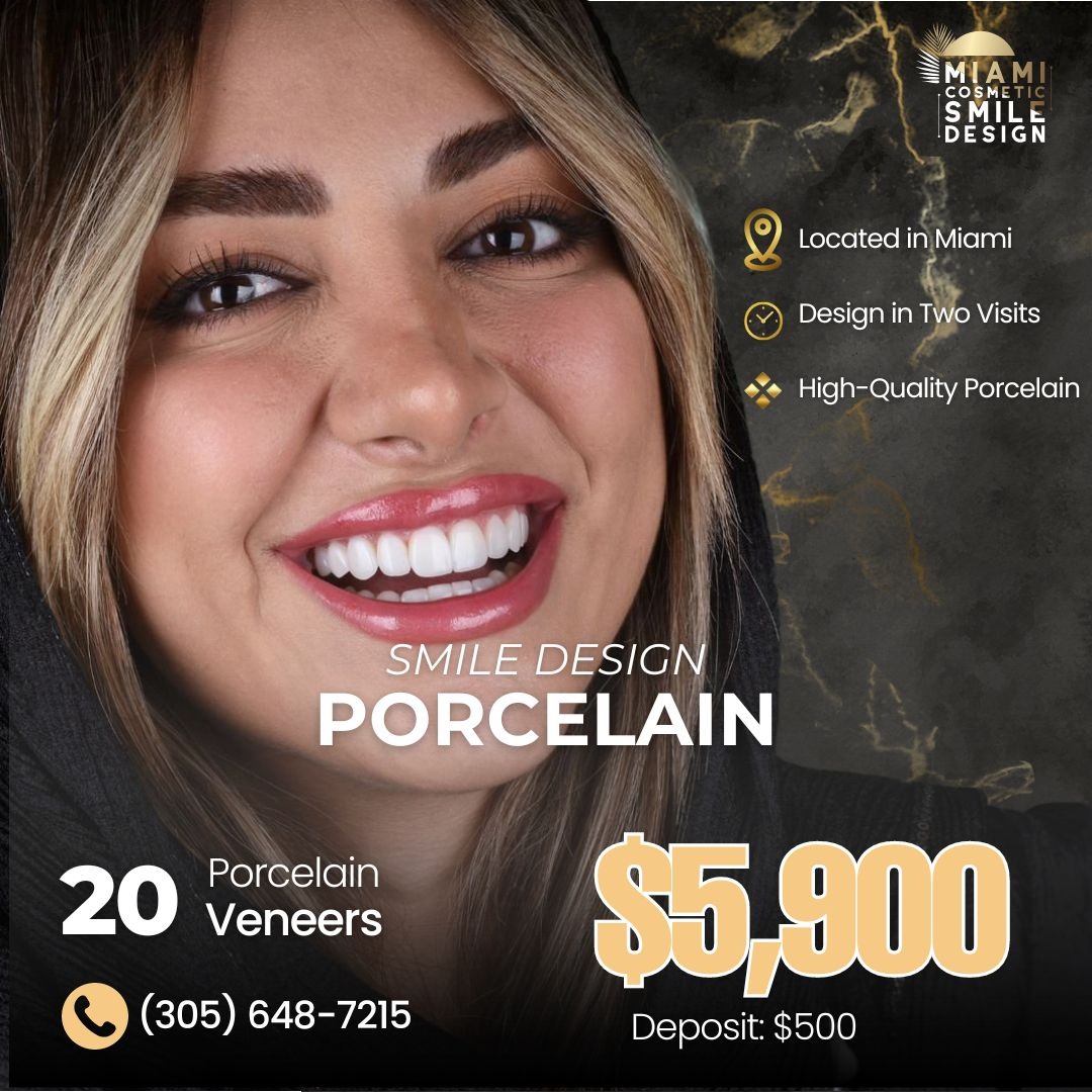 Miami Smile Design Facebook ad: Expert Porcelain Veneers