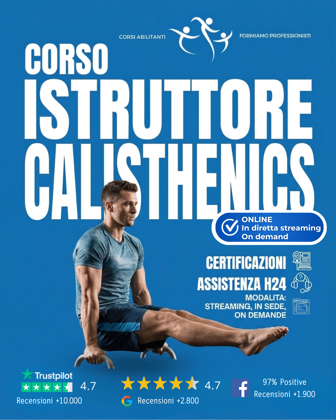 Accademia Italiana Fitness Facebook ad: Formati come Istruttore di Calisthenics, Dove e Quando Vuoi