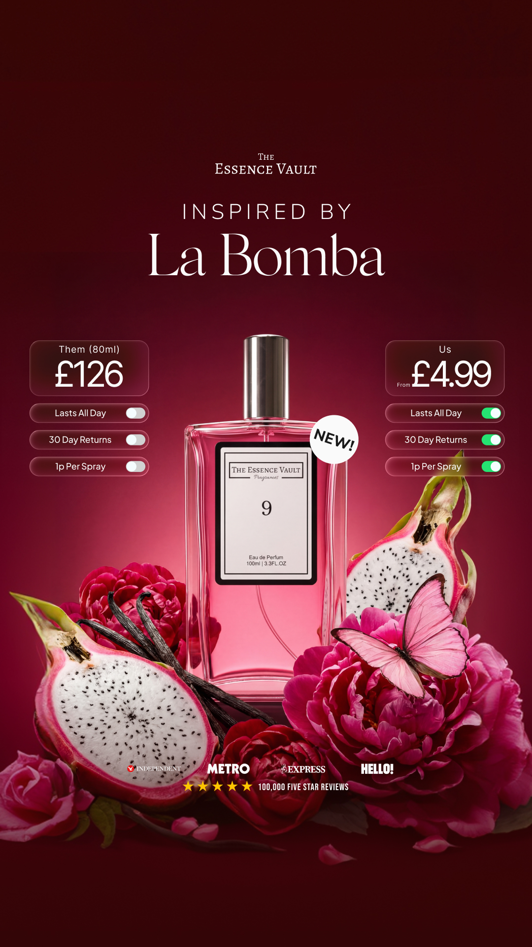 The Essence Vault Facebook ad