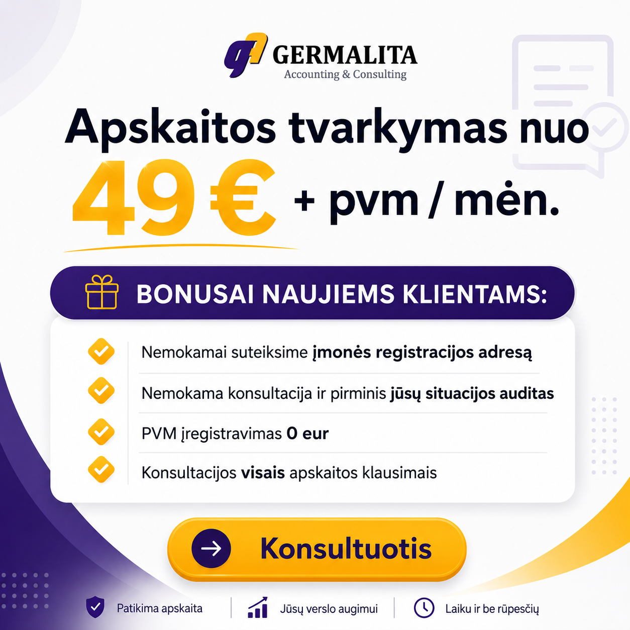 Germalita buhalterinė apskaita Facebook ad