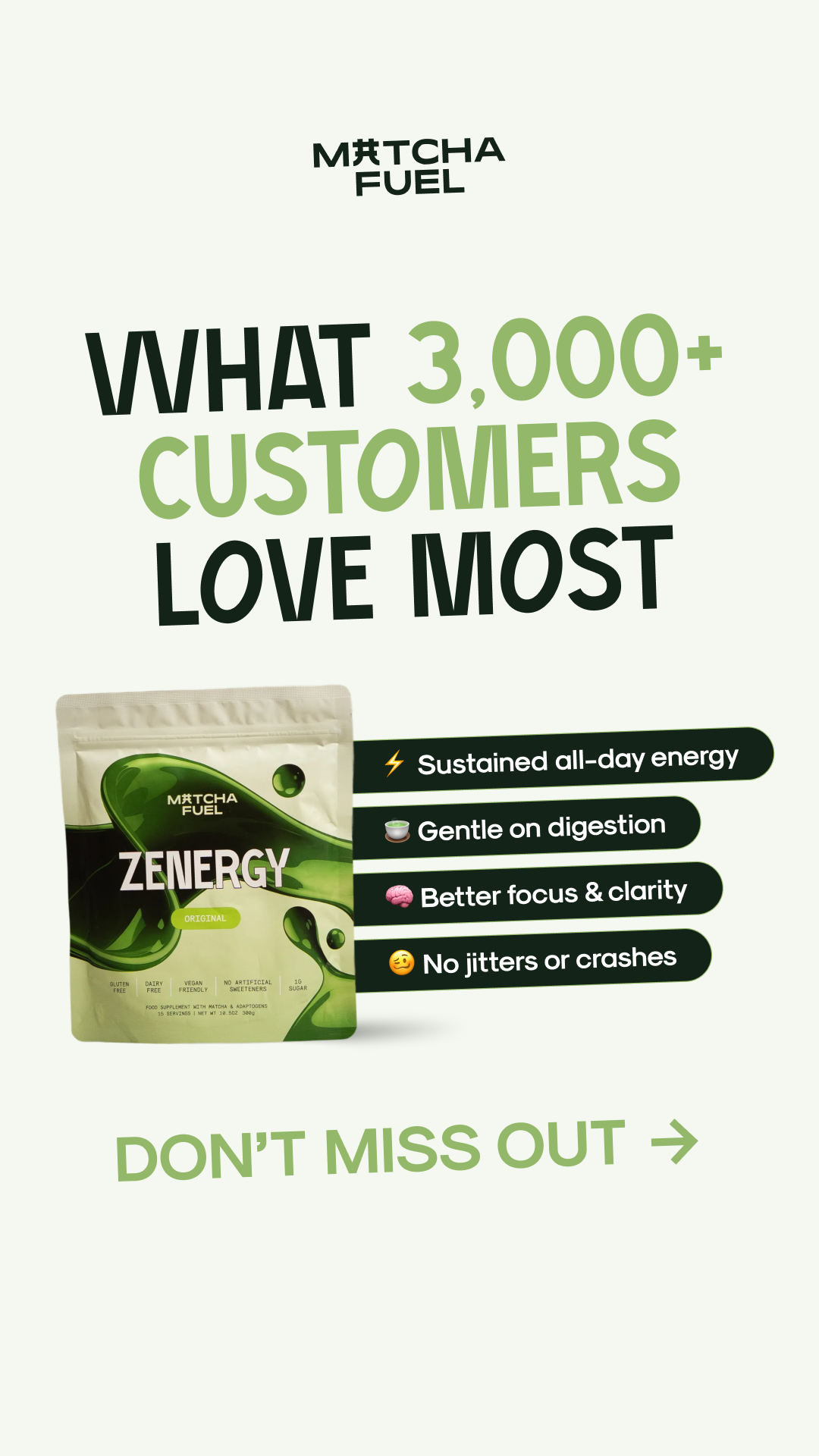 Matcha Fuel Facebook ad