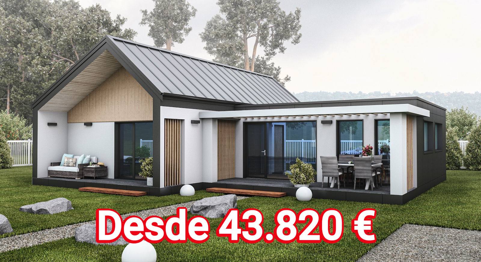 PanelSip.es Facebook ad: Casa 106.88 m2 Solo Kit 43.820 €