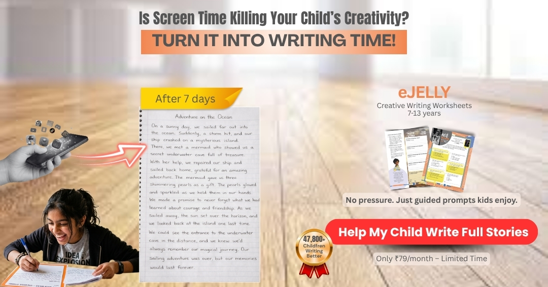 iNTELLYJELLY Facebook ad: From Screen Time to Story Time in 7 Days