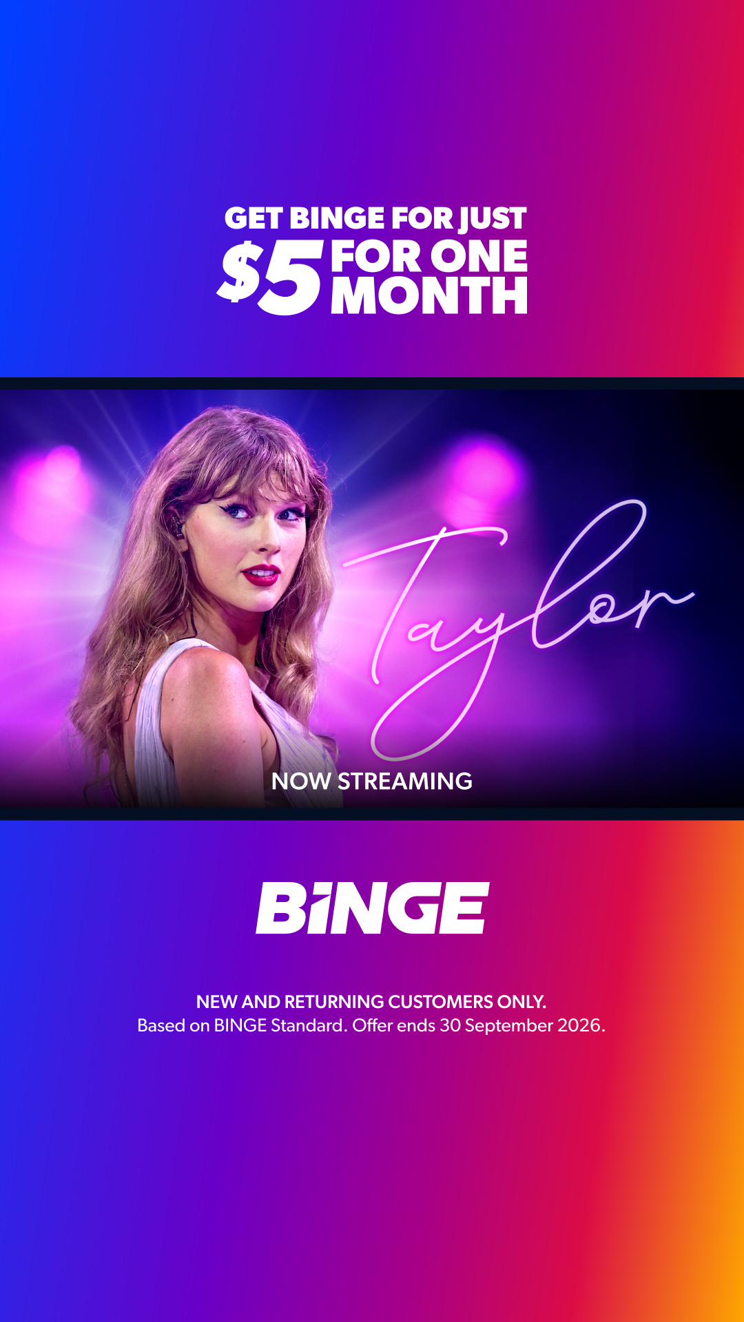 Binge Facebook ad