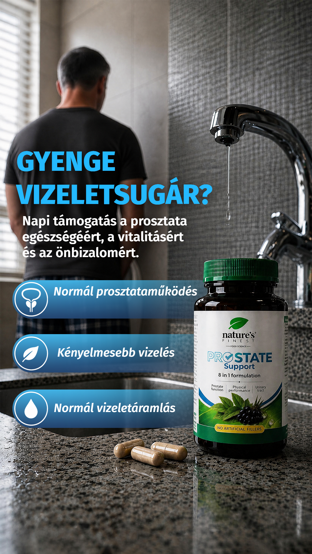 Nature's Finest Magyarország Facebook ad: Vége a prosztataproblémáknak!