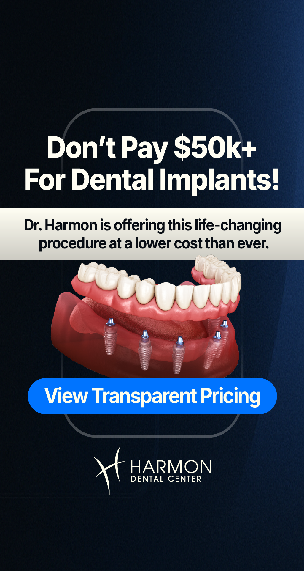 Harmon Dental at Old Henry Crossing Facebook ad