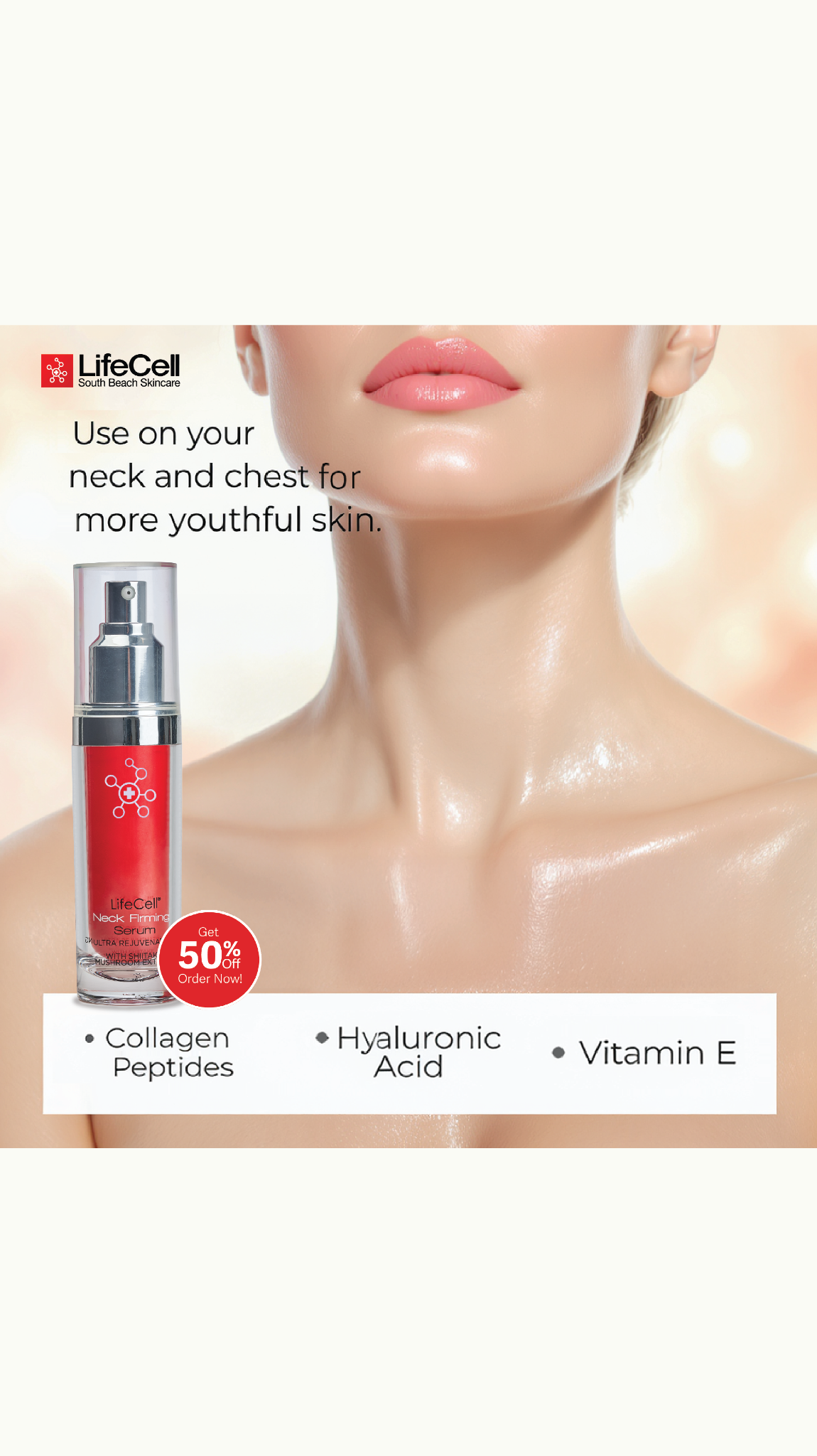LifeCell Neck Serum Facebook ad