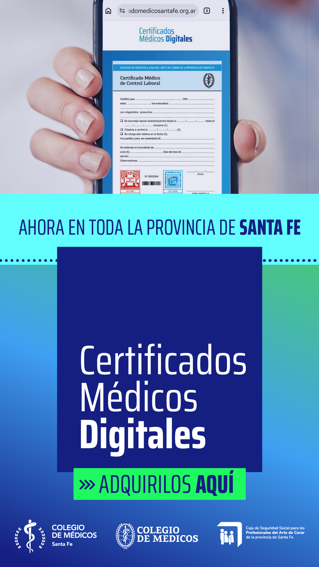 Certificado Médico Santa Fe Facebook ad from Jul 6, 2026