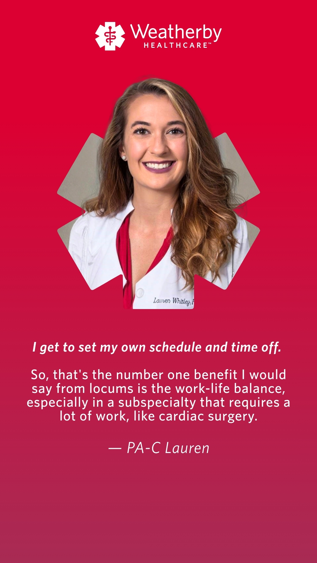 Weatherby Healthcare Facebook ad