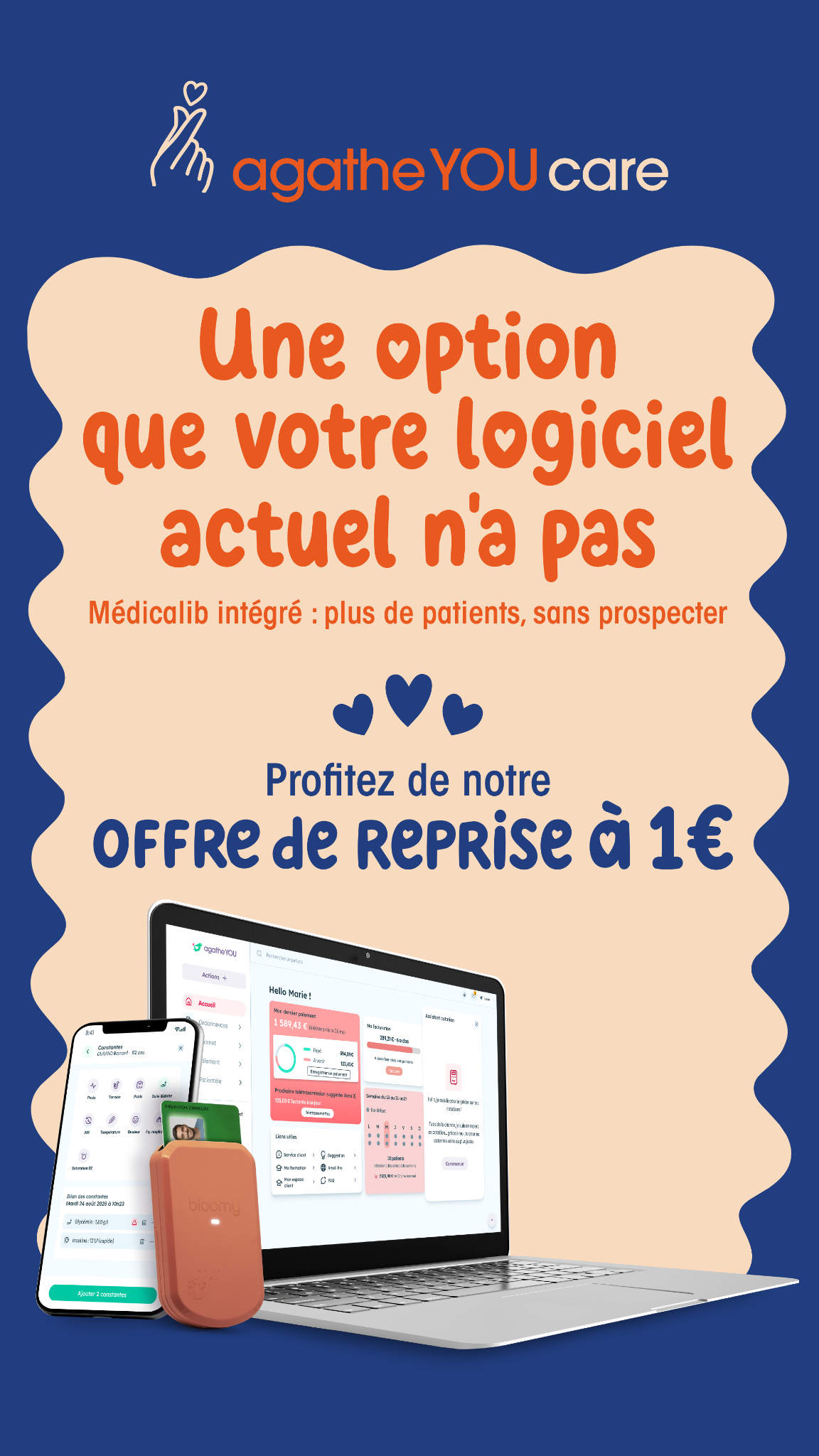 La Ruche des infirmières libérales Facebook ad: Plus de patients, sans prospecter