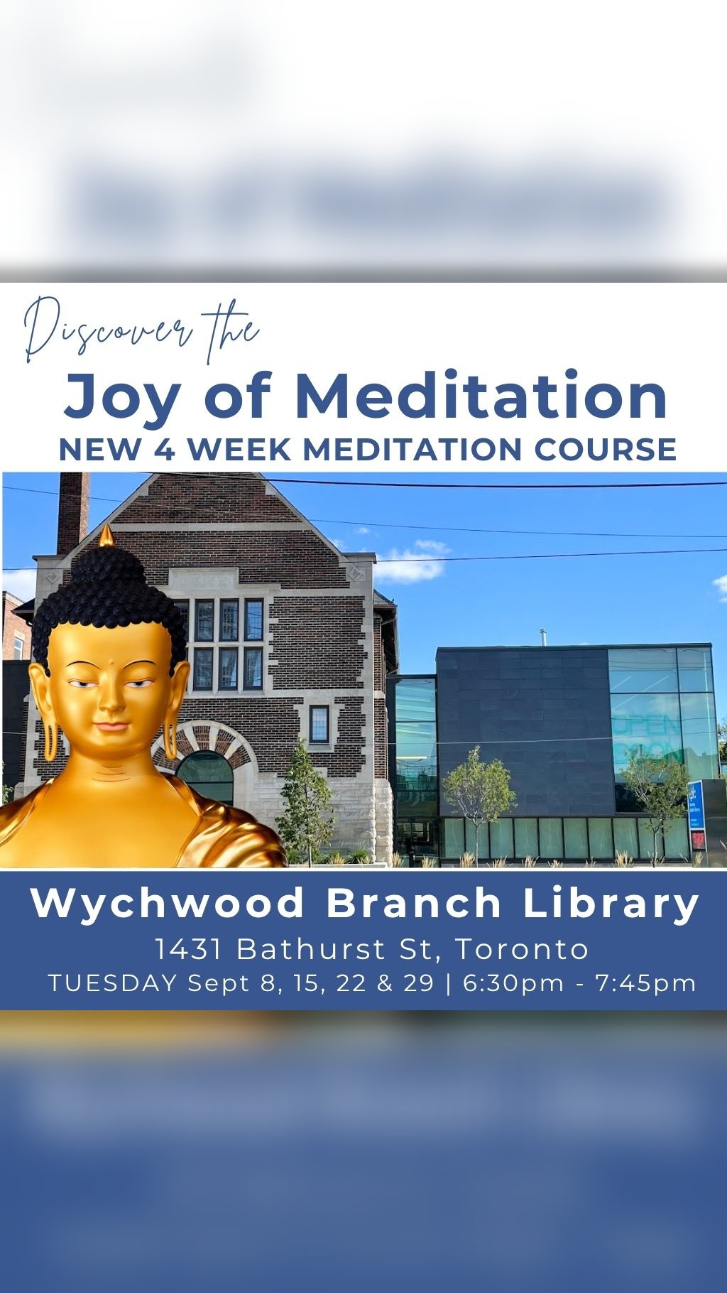 Kadampa Meditation Centre Canada Facebook ad: Discover The Joy of Meditation