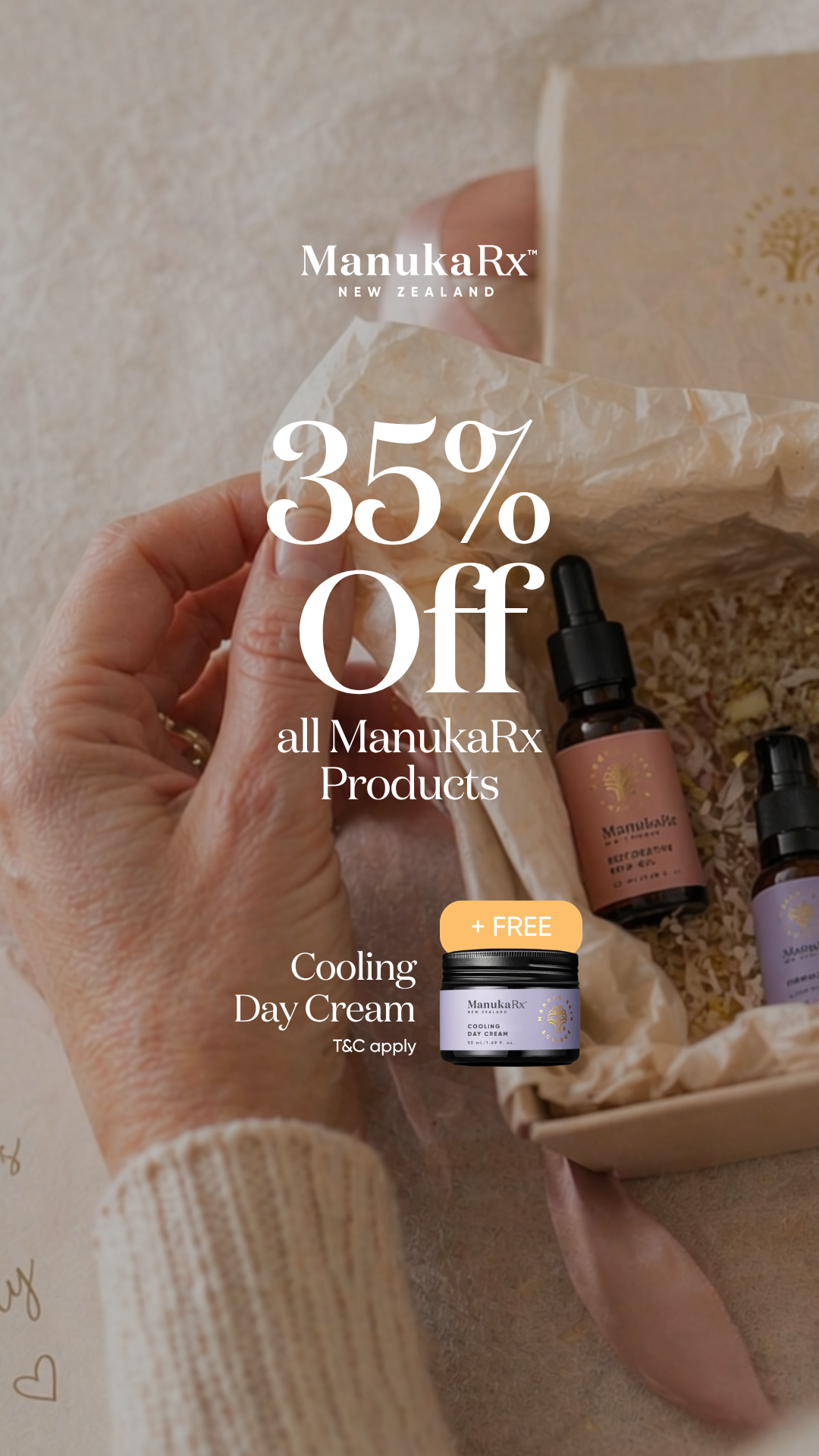 ManukaRx Natural Skincare Facebook ad