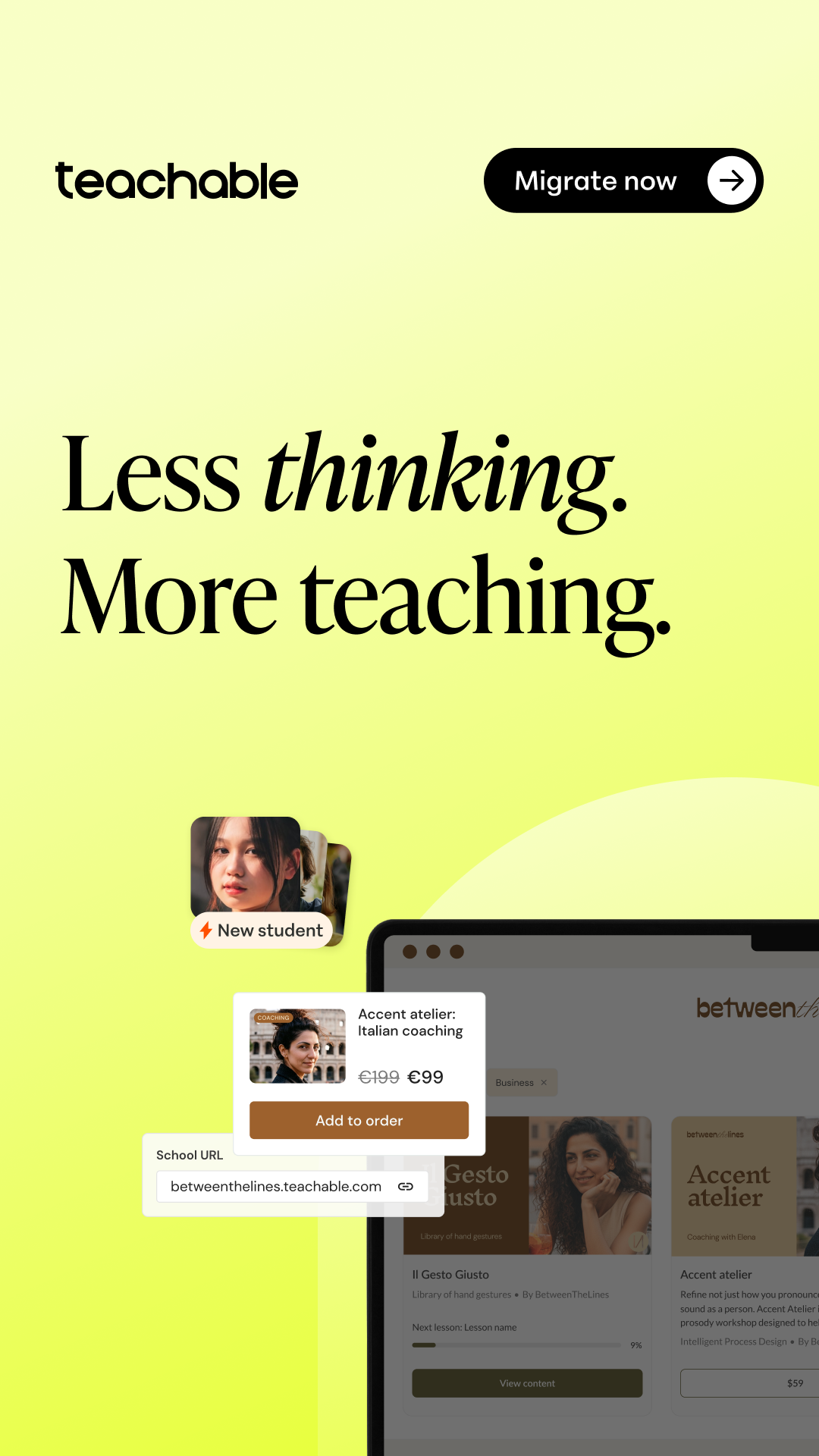 Teachable Facebook ad