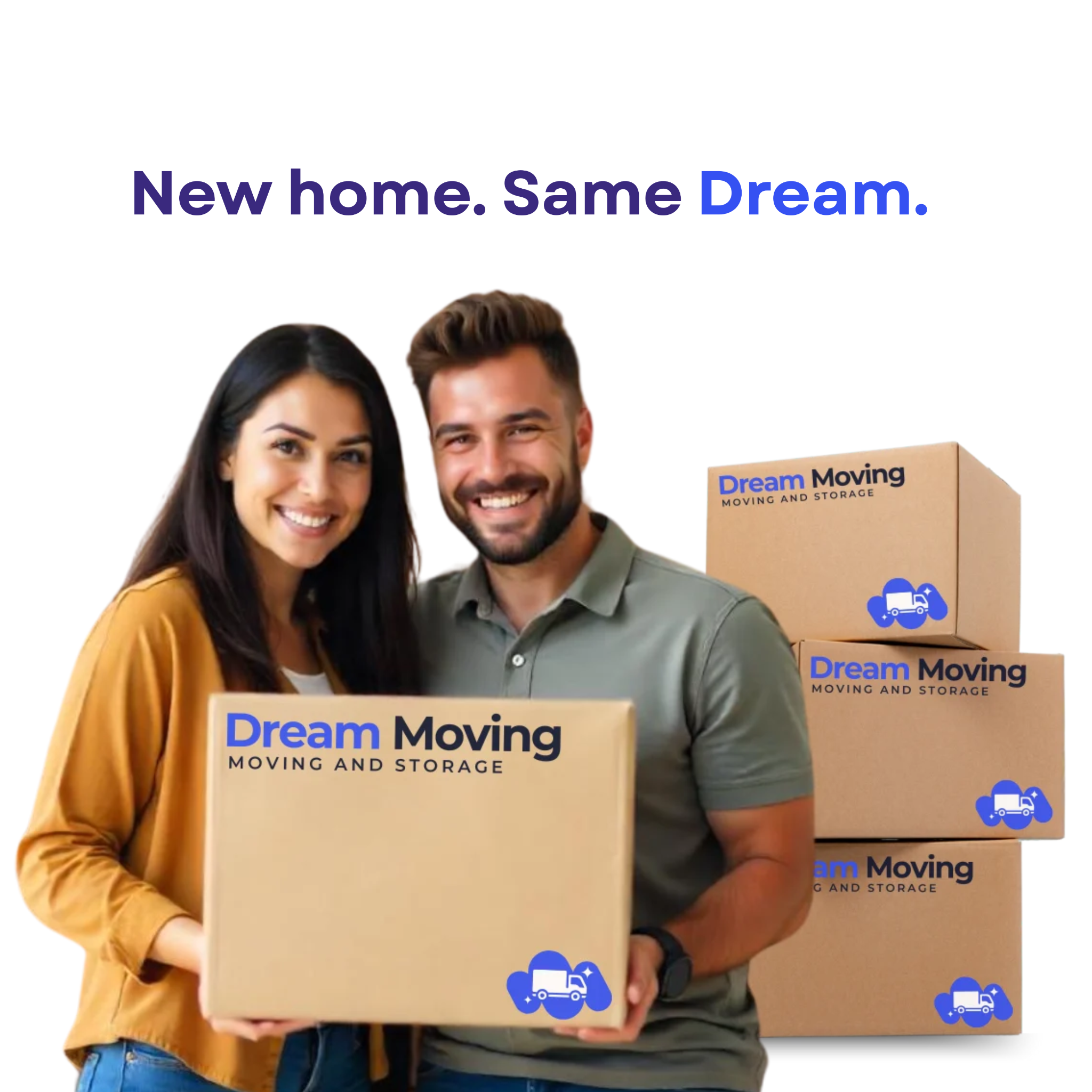 Dream Moving Facebook ad: Professional movers for a price you can actually afford.