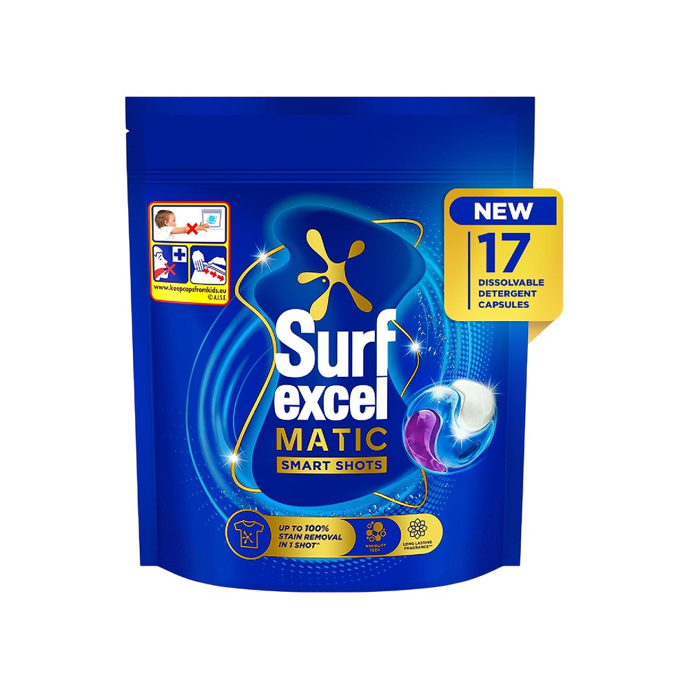 Surf Excel India Facebook ad: Surf Excel 3-in-1 Smart Shots removes up to…