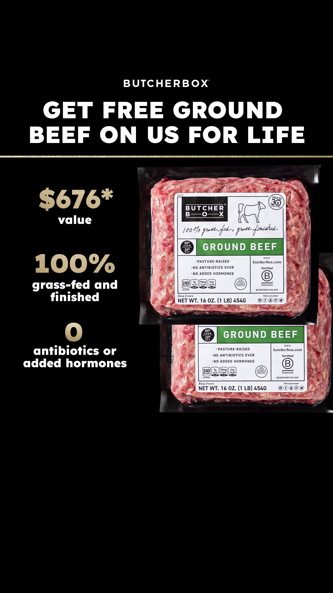 ButcherBox Facebook ad