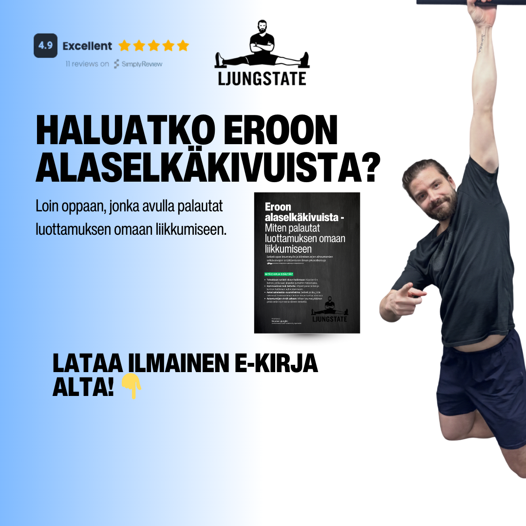 Ljungstate Facebook ad: Lataa ilmainen opas alaselkäkipujen helpottamiseen