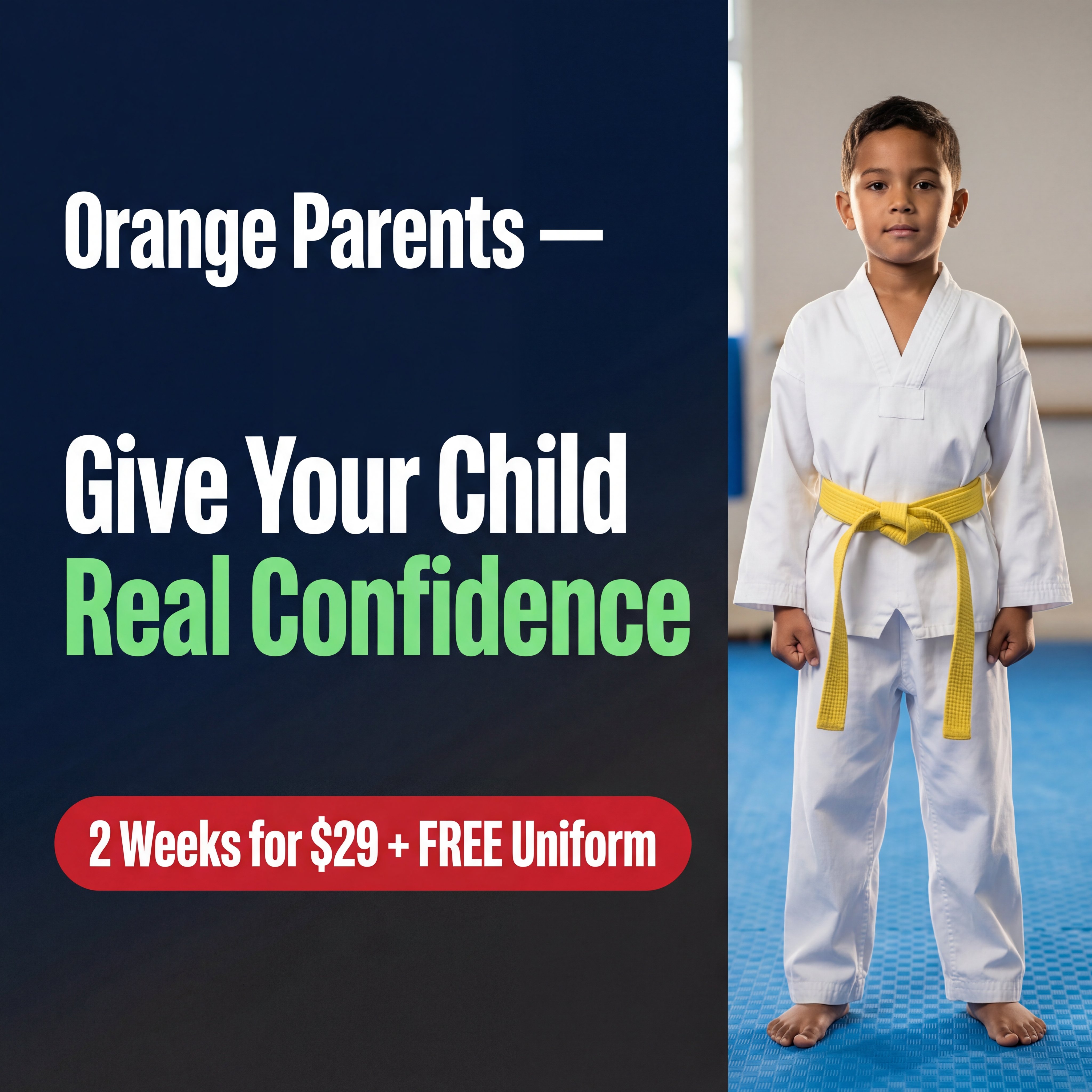 Orange Martial Arts - Tom Vo's Taekwondo Facebook ad