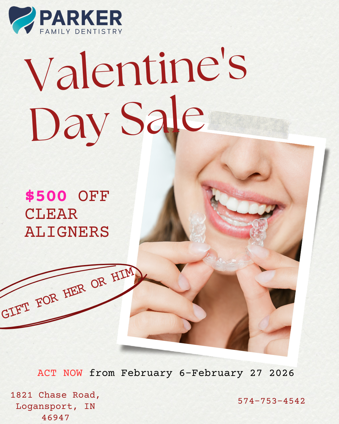 Parker Family Dentistry Facebook ad: Don't Hesitate Call Today!