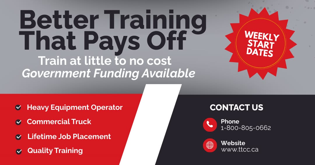 Transport Training Centres of Canada - TTCC Facebook ad from Apr 6, 2026