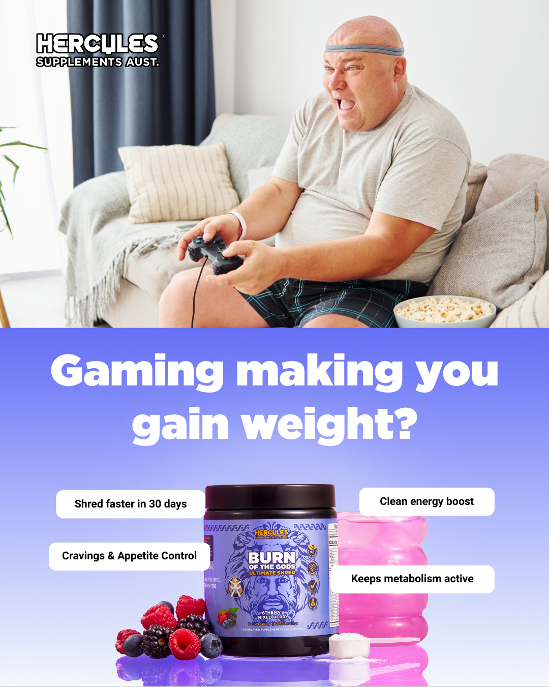 Hercules Supplements Aust Facebook ad