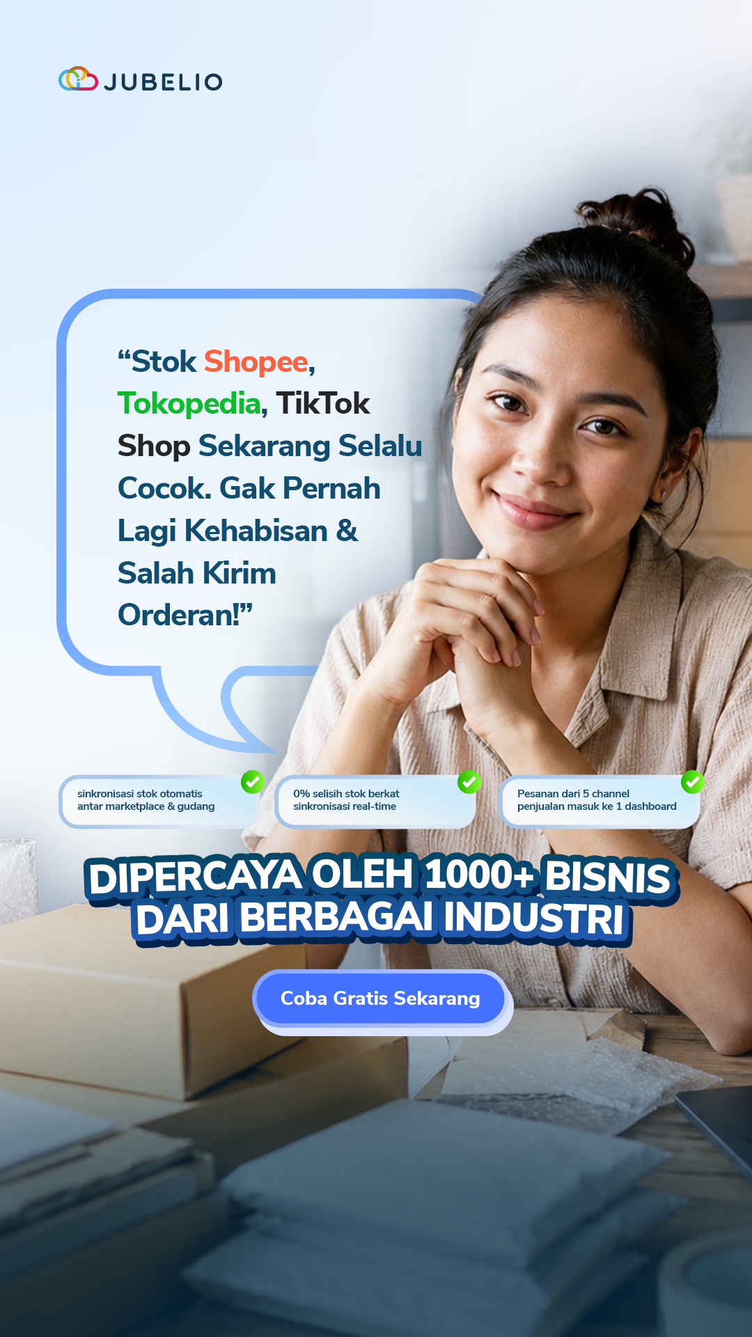 Jubelio Facebook ad