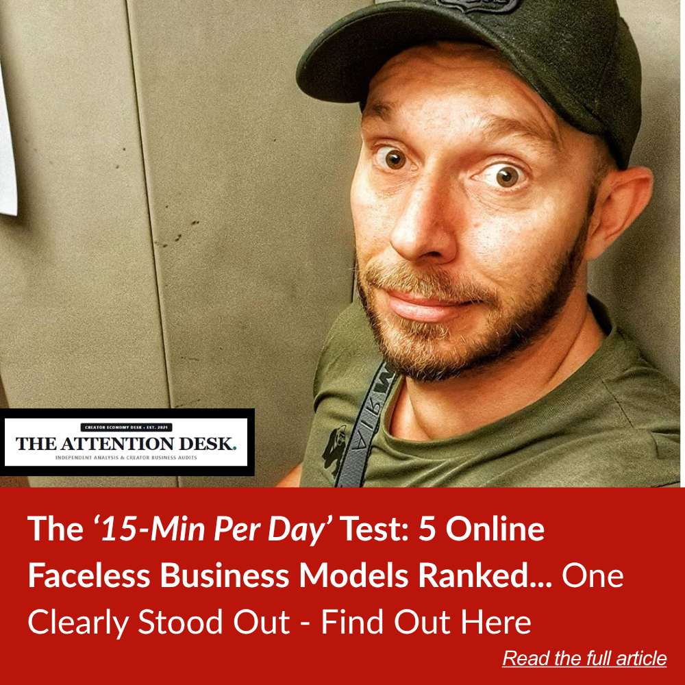 The Attention Desk Facebook ad: The 60-Day Test: Five Biz Models But Only One Had Zero Cam…