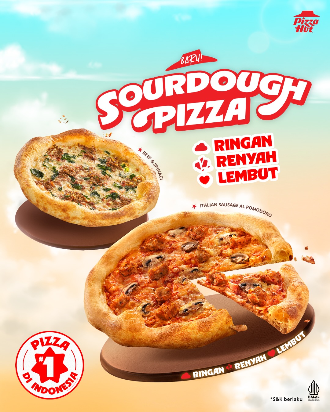 Pizza Hut Indonesia (Official) Facebook ad: Bukan pizza biasa tapi ini Sourdough Pizza