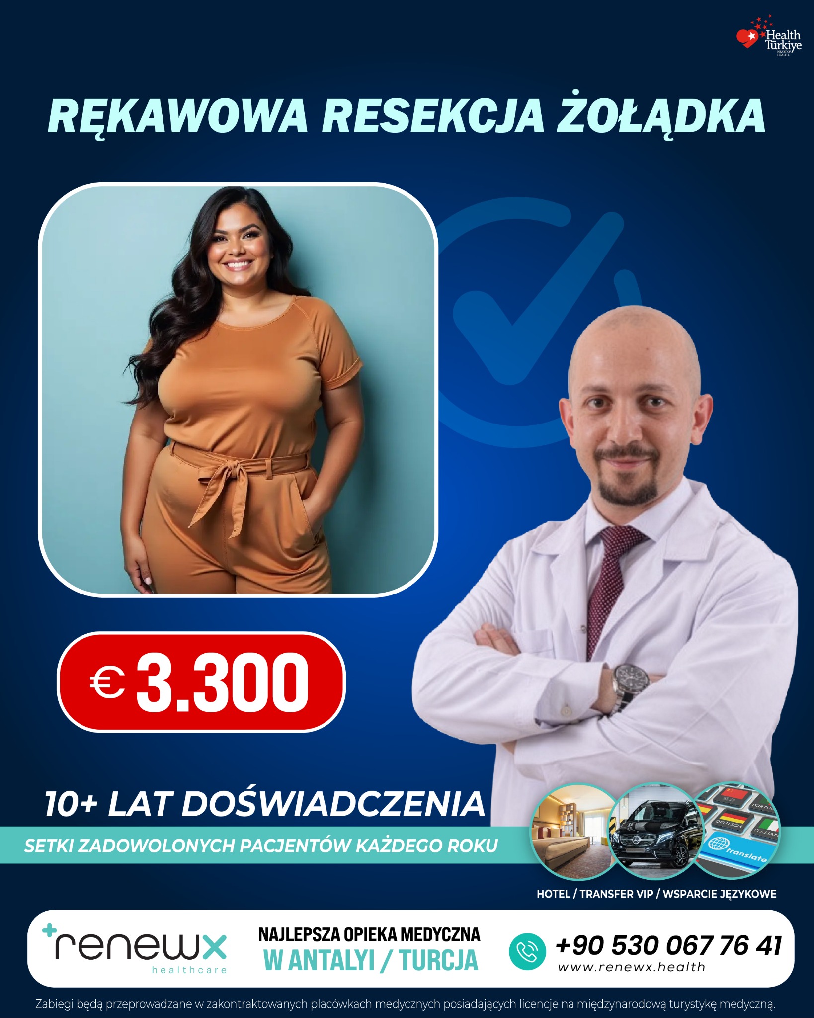 RenewX Health Facebook ad: Najlepsze Usługi Medyczne Turcja / Antalya
