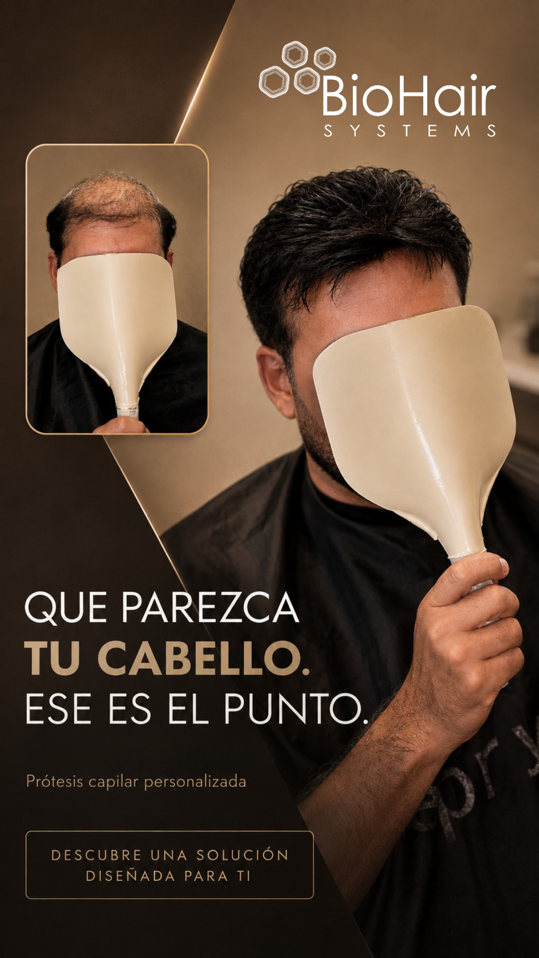 Biohairsystems Facebook ad: Contáctanos