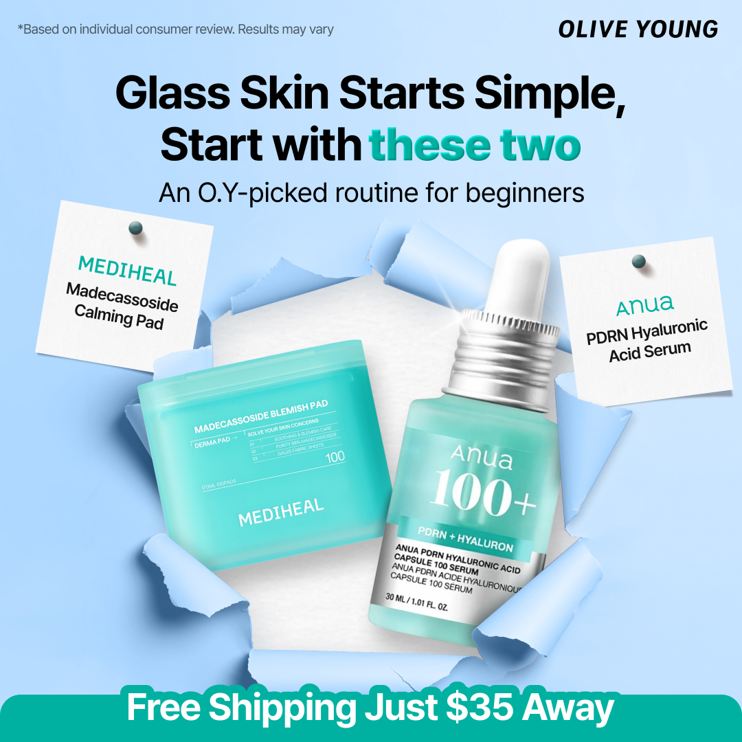 OLIVE YOUNG US Facebook ad: Glass Skin Starts Simple