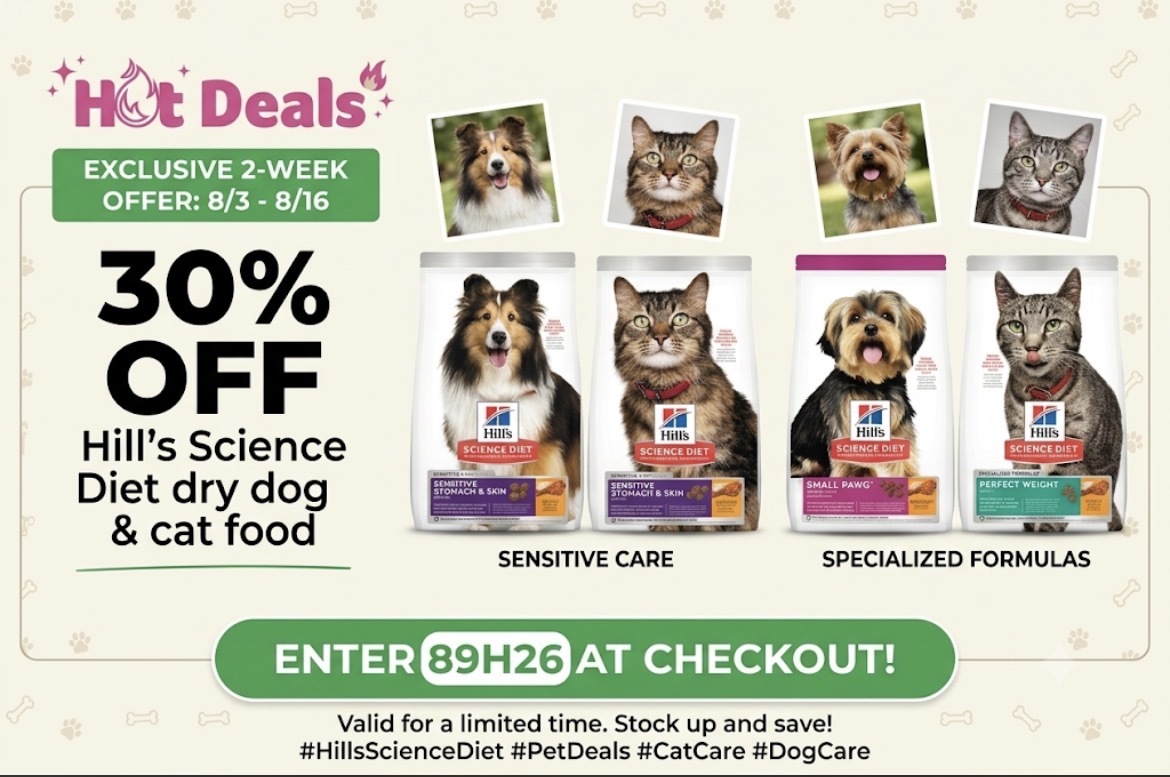 Pet Supplies Plus - Pearland, TX Facebook ad: Hot Deal! 30% off Science Diet dry dog…