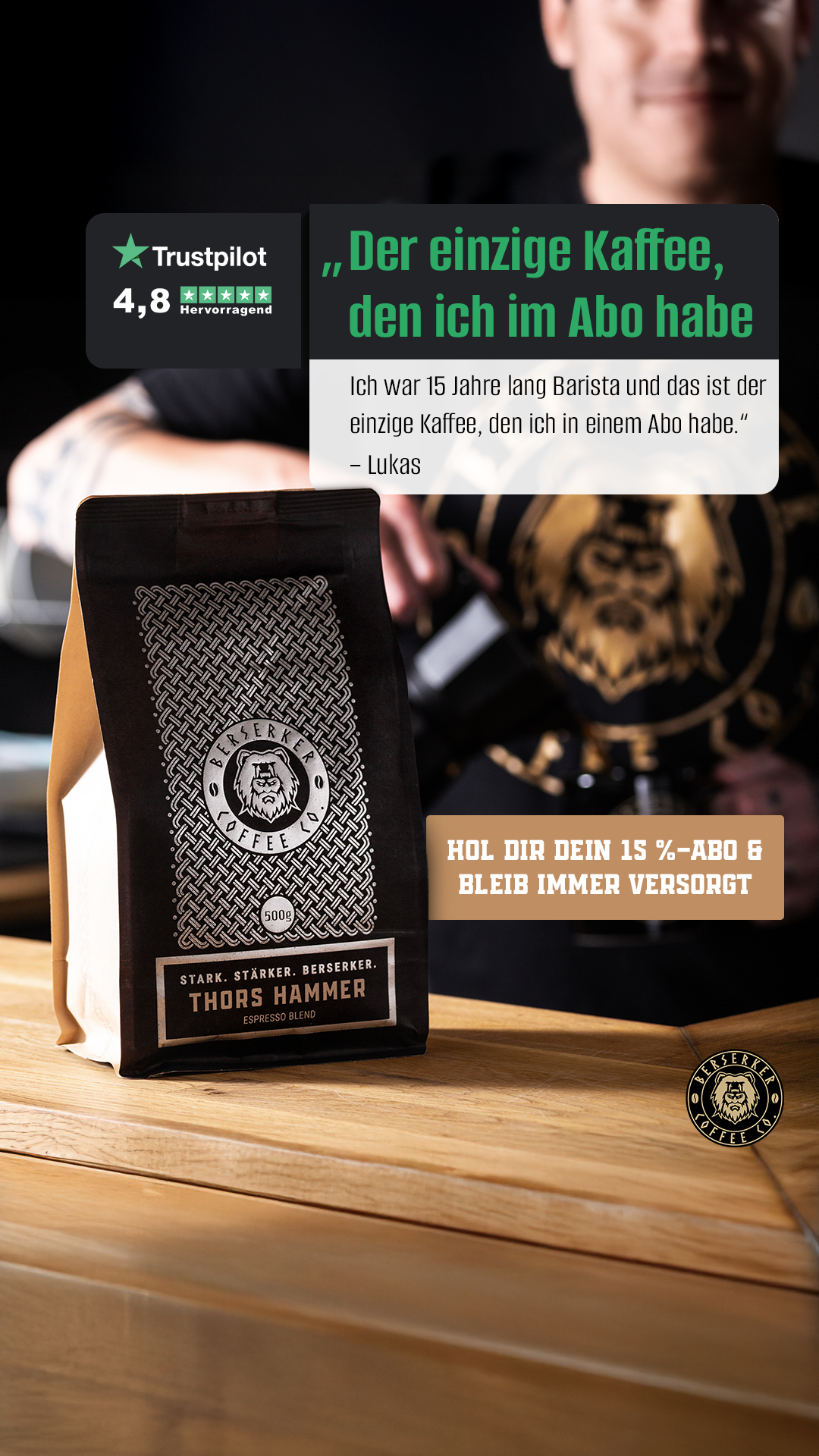 Berserker Coffee Company Facebook ad