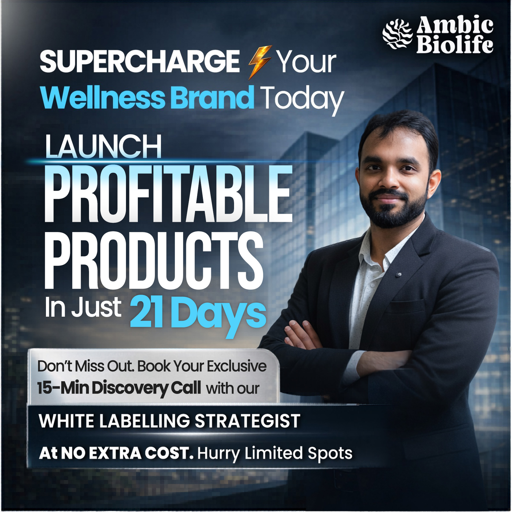 Ambic Biolife Facebook ad: Grow 3x Faster with Trusted Contract Manufacturing Partner…