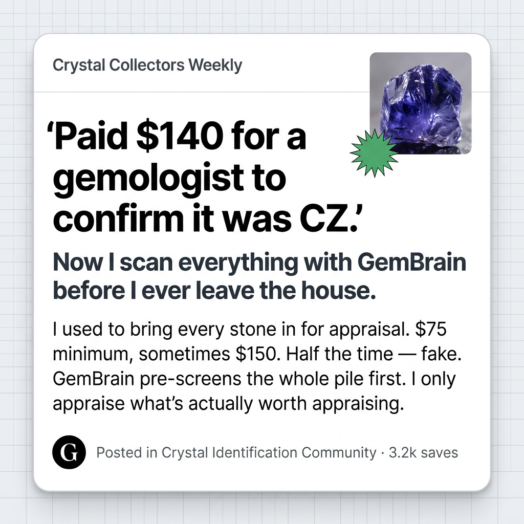 Life Selected Facebook ad: mystery crystals. finally get answers